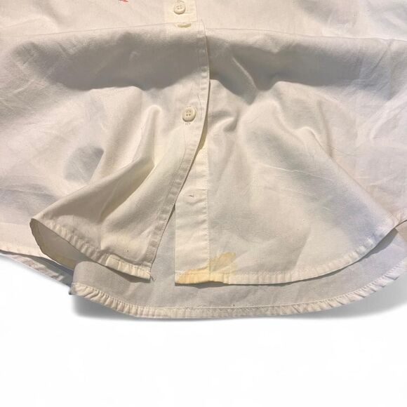 Vintage 80’s Woolrich Women’s Button Up Long Sleeve White Sz Small - Picture 3 of 4